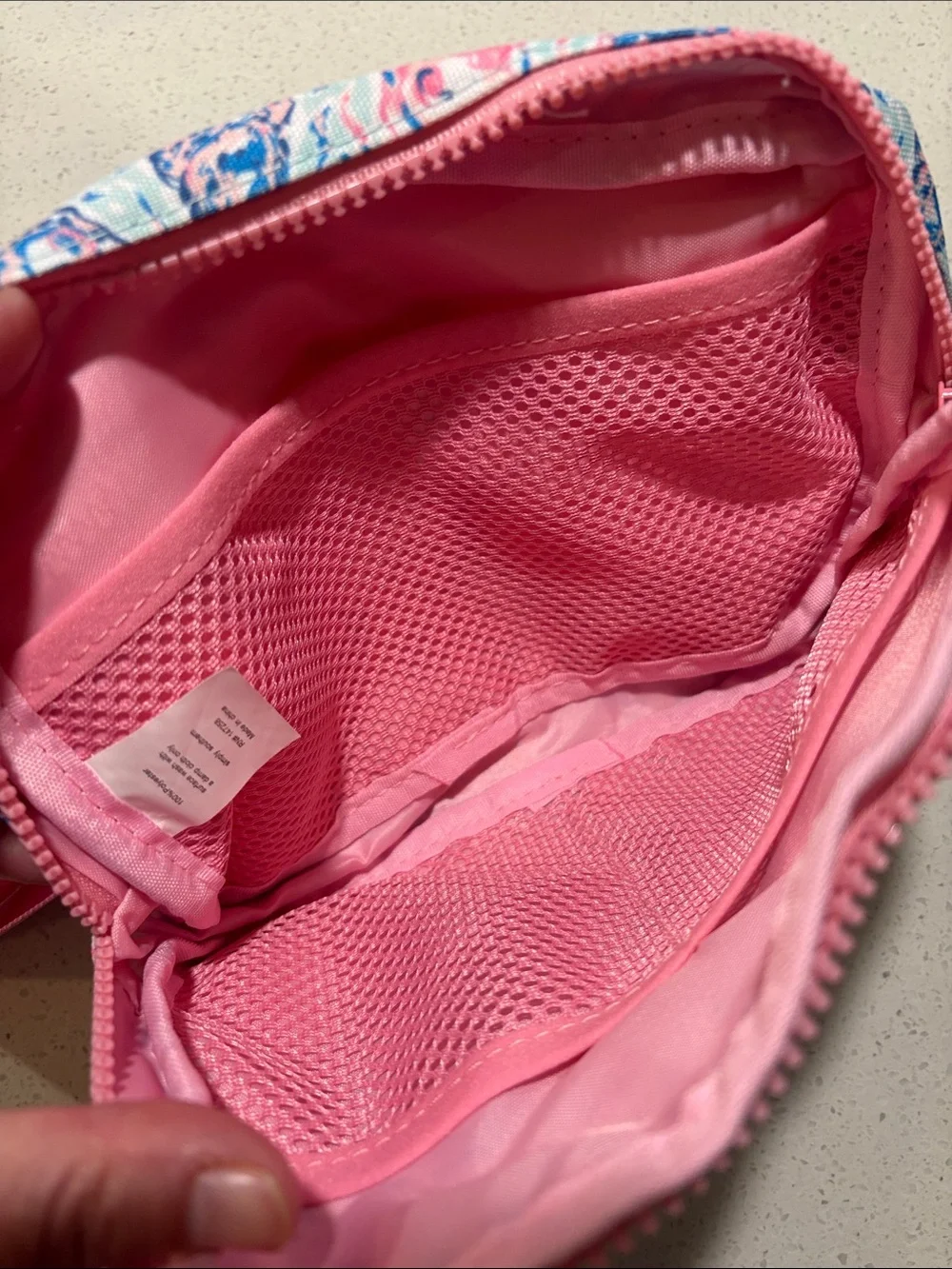 Simply Southern Pink and Blue OysterPatterned Cosmetic Belt Bag LIMITED EDITION